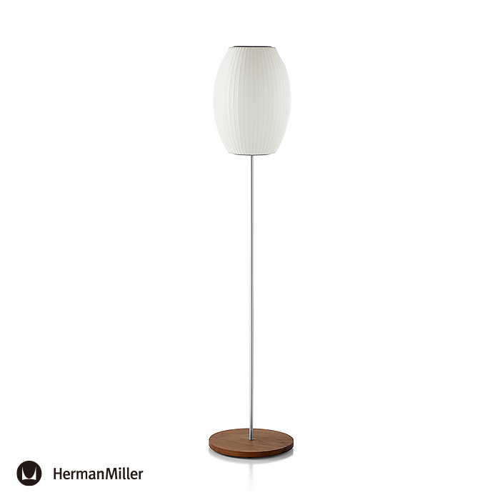 ネルソン バブルランプ・シガー ロータス フロアランプ・ウォールナット｜ハーマンミラー