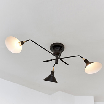 リモコン式 可動型3灯式シーリングスポット