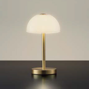 ポータブルスタンドライト・乳白ガラス 真鍮色｜充電式