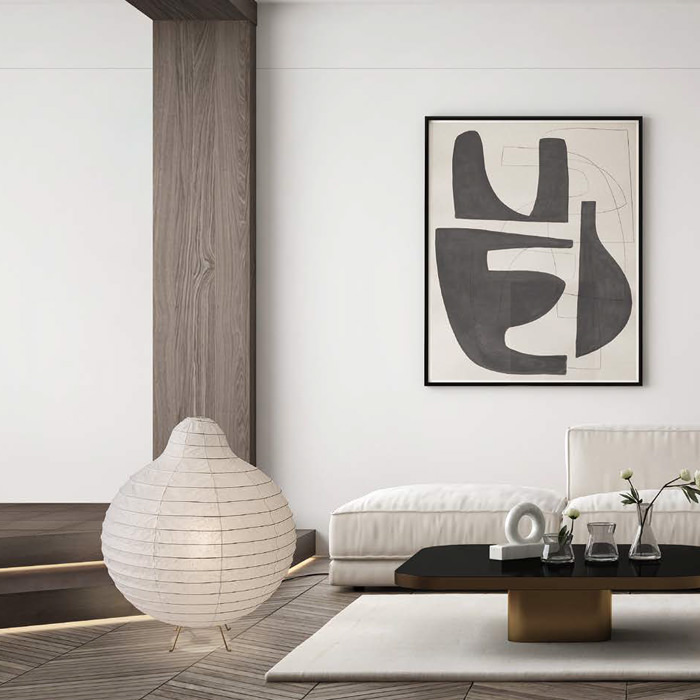 RAI-7560 美濃和紙 提灯スタンドランプ｜フットスイッチ式