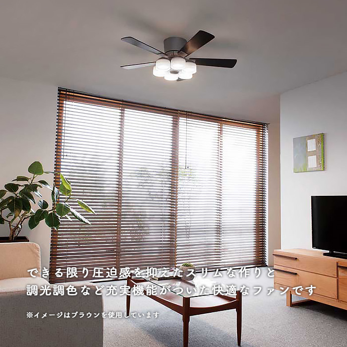 シーリングファンライト｜10畳・薄型・リバーシブル羽根・リモコン・シルバー