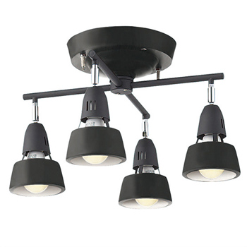 リモコン式 クロスシーリングスポット・ 6-8畳 | ブラック [生産終了]