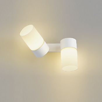 乳白ガラス・2灯式スポットライト | 200W相当・広角