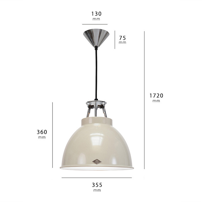 Titan Size-1 ペンダントライト・パテグレー/ホワイト | Original BTC