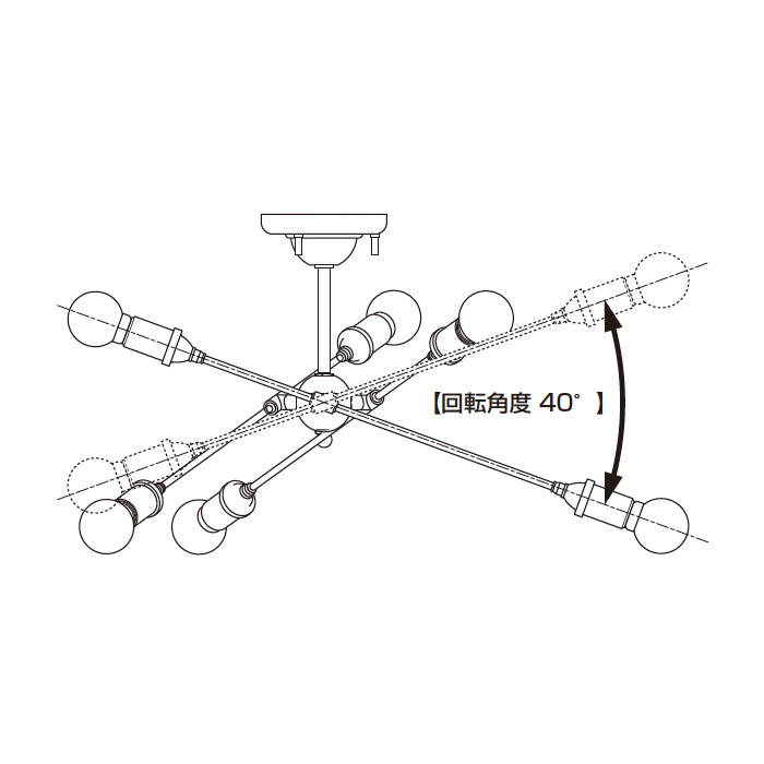 STEAMPUNK 6灯 シャンデリア