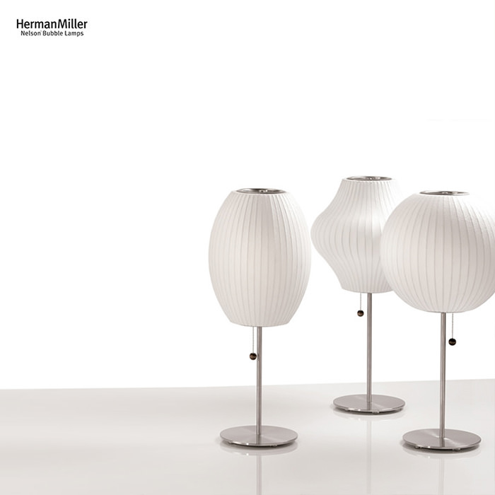 ネルソン バブルランプ・シガー ロータス テーブルランプ・スチール｜ハーマンミラー