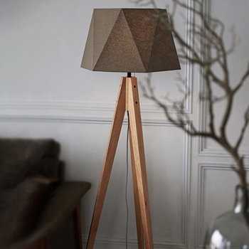 フロアスタンド 北欧 60W 布 木 | 各2色