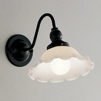 乳白ガラス ブラケットライト・フリル