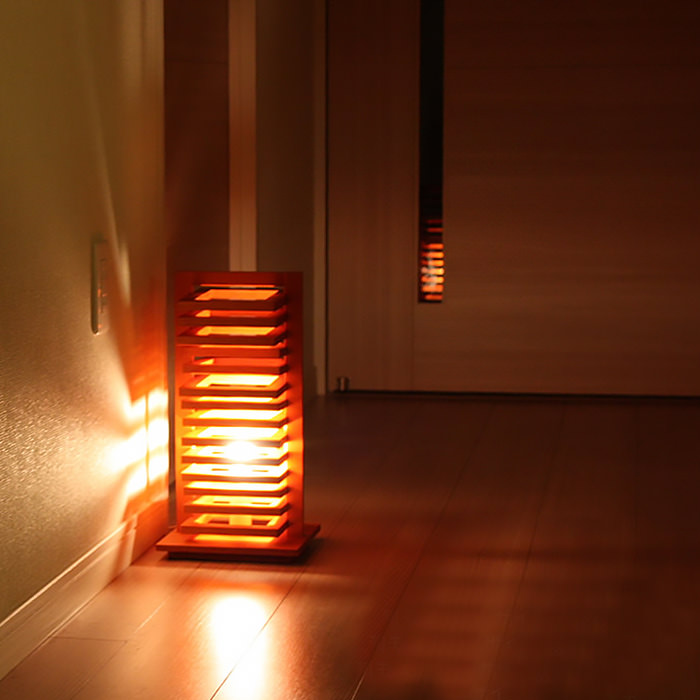 Hikidashi モダン スタンドライト・ライトブラウン