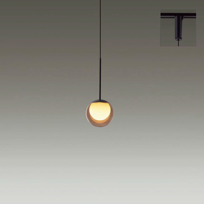 MORE STYLE Φ120・アンバーガラス ペンダントライト｜ダクトレール用