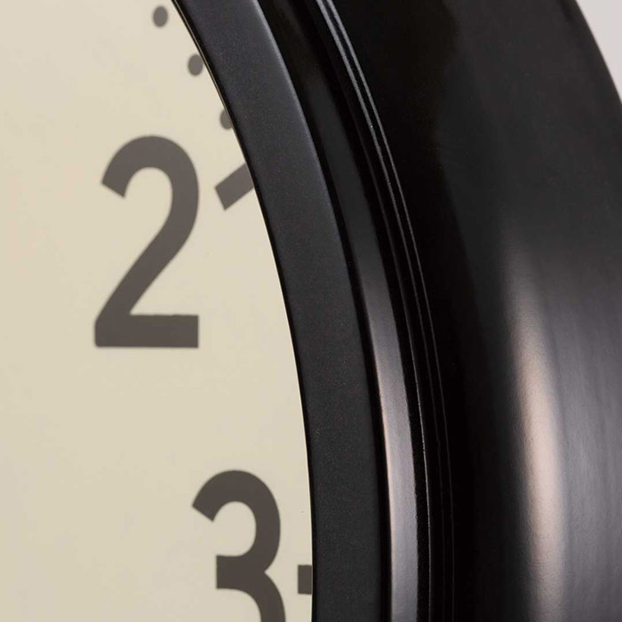 HORO-BLACK 琺瑯・レトロ・壁掛け時計｜ブラック