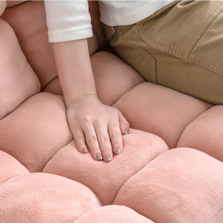 ［幅100cm］ニュアンスカラー ハイバック ソファ ヘッドギア リクライニング ロータイプ 座椅子 折りたたみ2人掛け sofa 一人暮らし 北欧 おしゃれ〔15200103〕