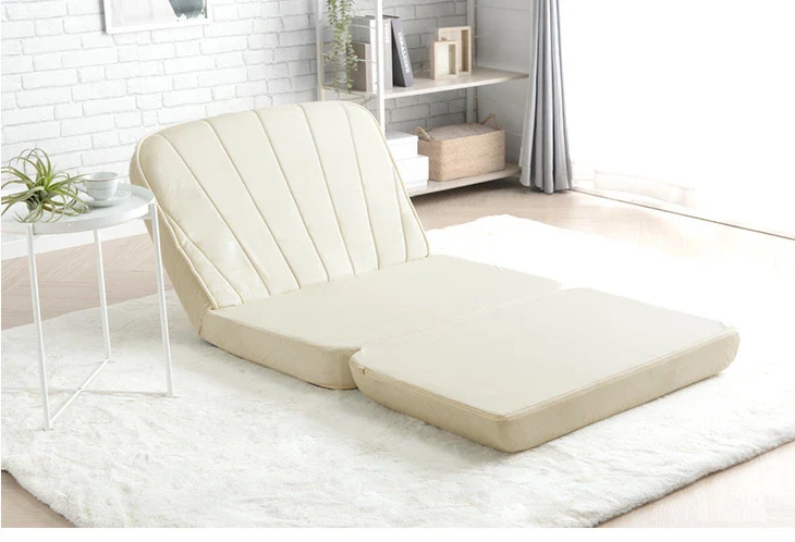 3way ソファベッド 幅89 コンパクト リクライニング ローソファ ソファ 座椅子 くすみカラー 折りたたみ〔44030042〕