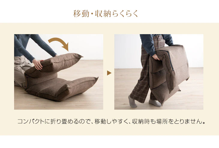 座椅子 ポケットコイル 低反発 リクライニング〔43000000〕