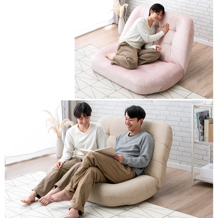 2人掛け リクライニング 座椅子 ポケットコイル ソファ〔15210066〕