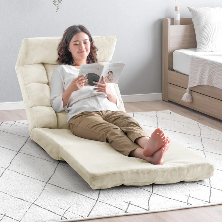 3way 座椅子 ワイド座面 ハイバック リクライニング 5段階ヘッドレスト 1人掛け かわいい〔15200128〕