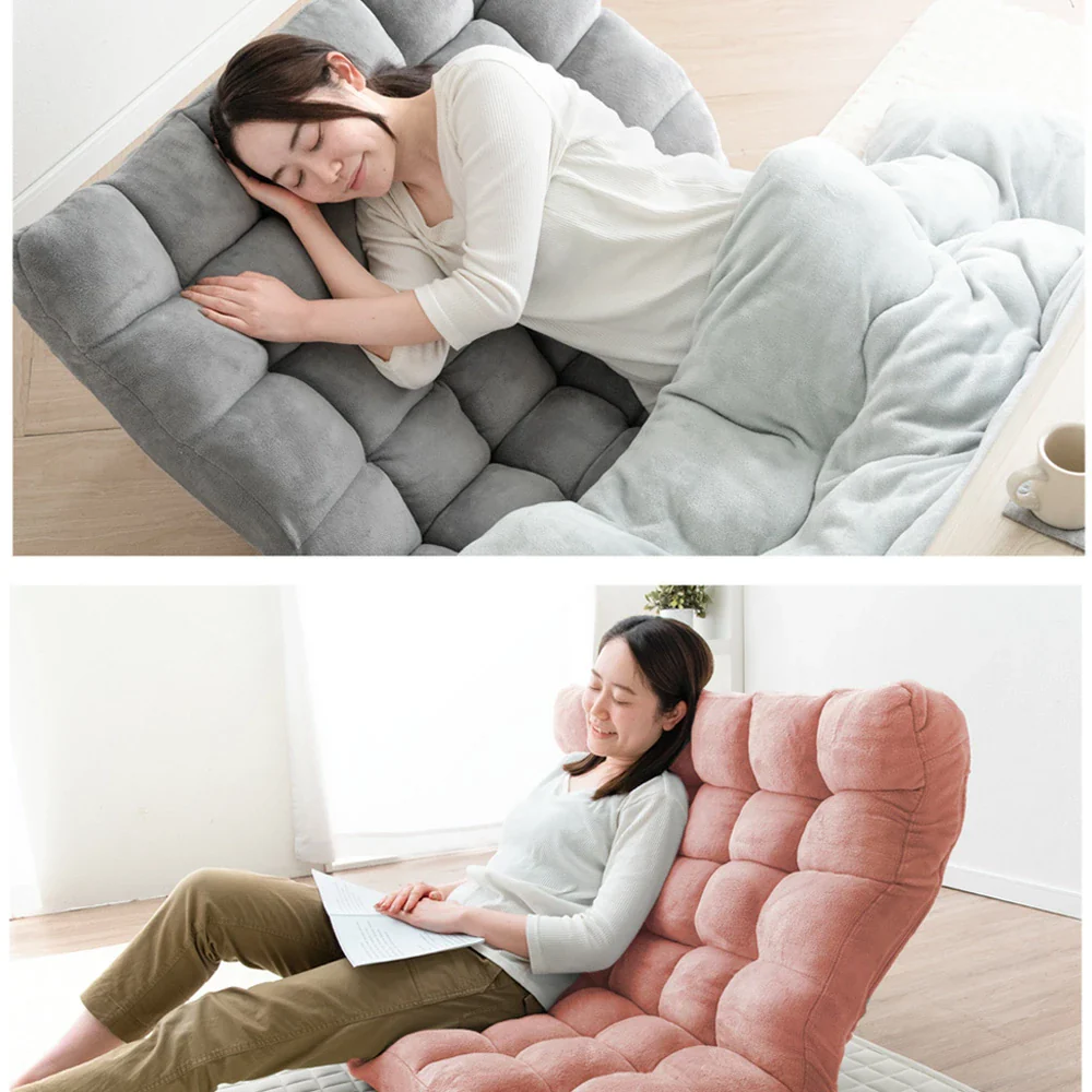 ［幅100cm］ニュアンスカラー ハイバック ソファ ヘッドギア リクライニング ロータイプ 座椅子 折りたたみ2人掛け sofa 一人暮らし 北欧 おしゃれ〔15200103〕