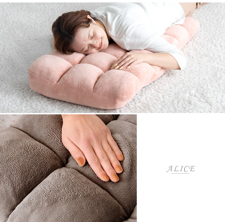 ふわもこ 座椅子 14段階ギア リクライニング 軽量 折りたたみ 持ち運び簡単 1人掛け チェア〔65170003〕