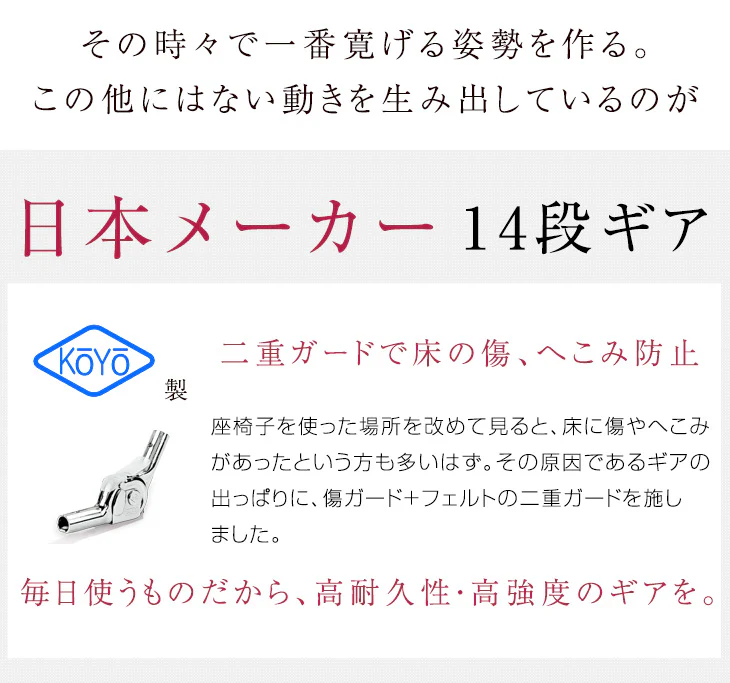 ランバーサポート付 リクライニング座椅子 クッション 洗えるカバー付き 高さ調節 高反発〔15210152〕