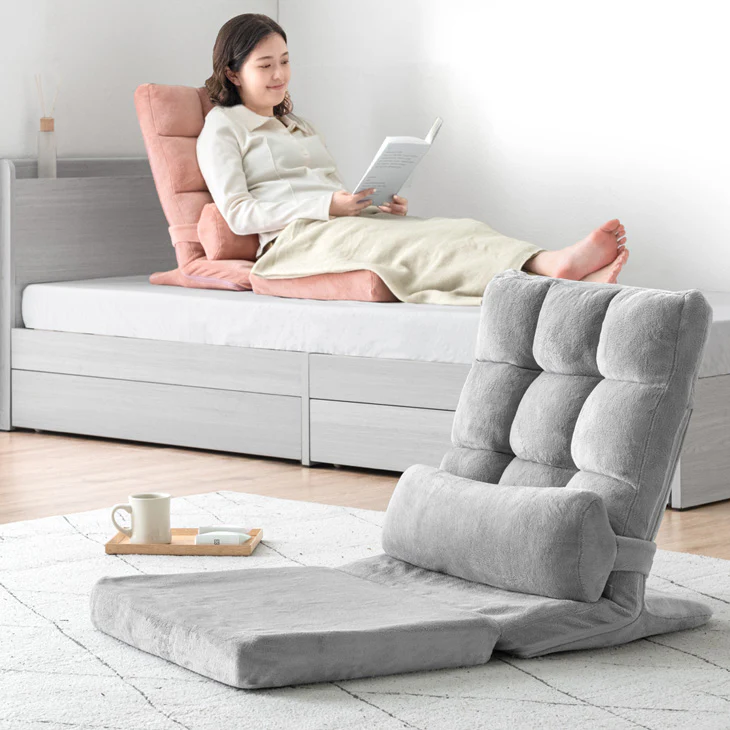 低座面 コンパクト 座椅子 リクライニング 1人掛け 折りたたみ ローソファ フロアソファ リクライニングソファ 〔15200109〕