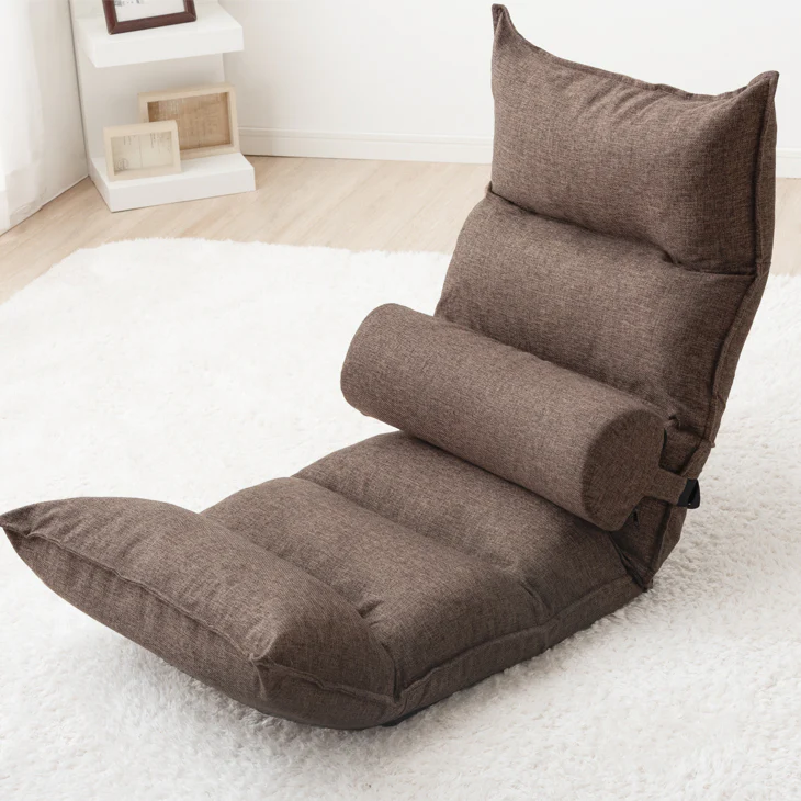 ランバーサポート付 リクライニング座椅子 クッション 洗えるカバー付き 高さ調節 高反発〔15210152〕