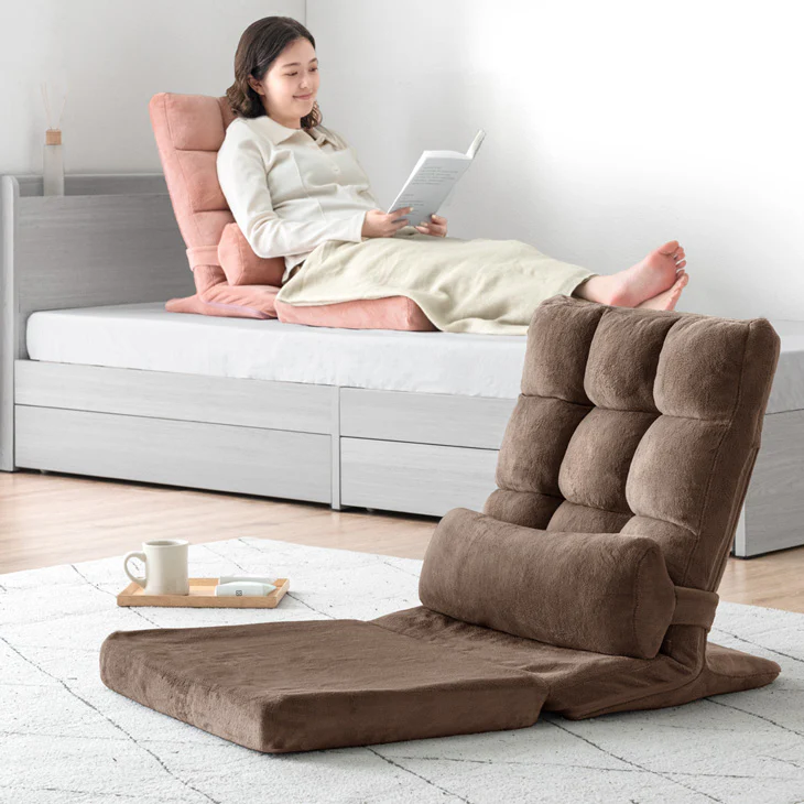 低座面 コンパクト 座椅子 リクライニング 1人掛け 折りたたみ ローソファ フロアソファ リクライニングソファ 〔15200109〕