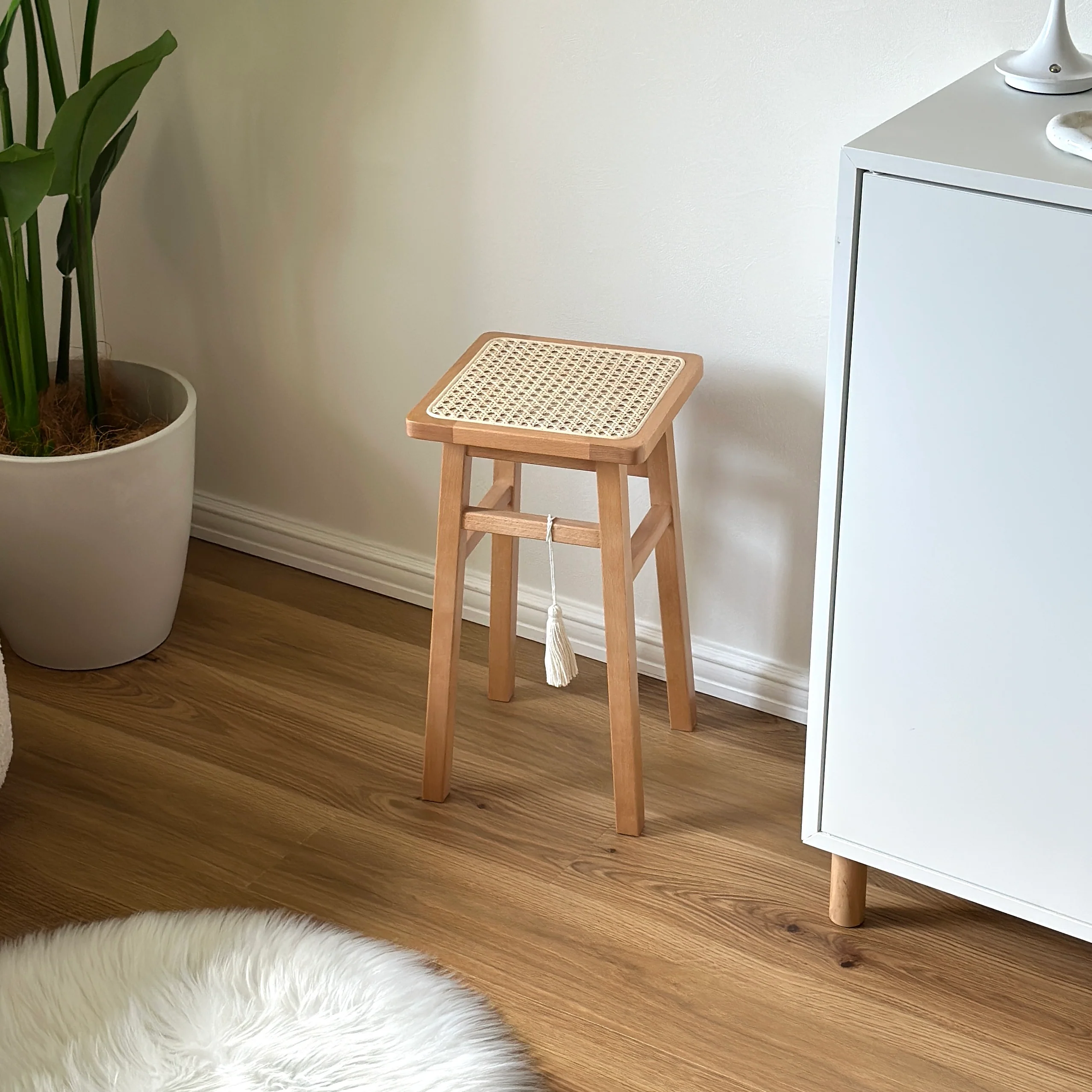 ラタンスクエアマルチスツール