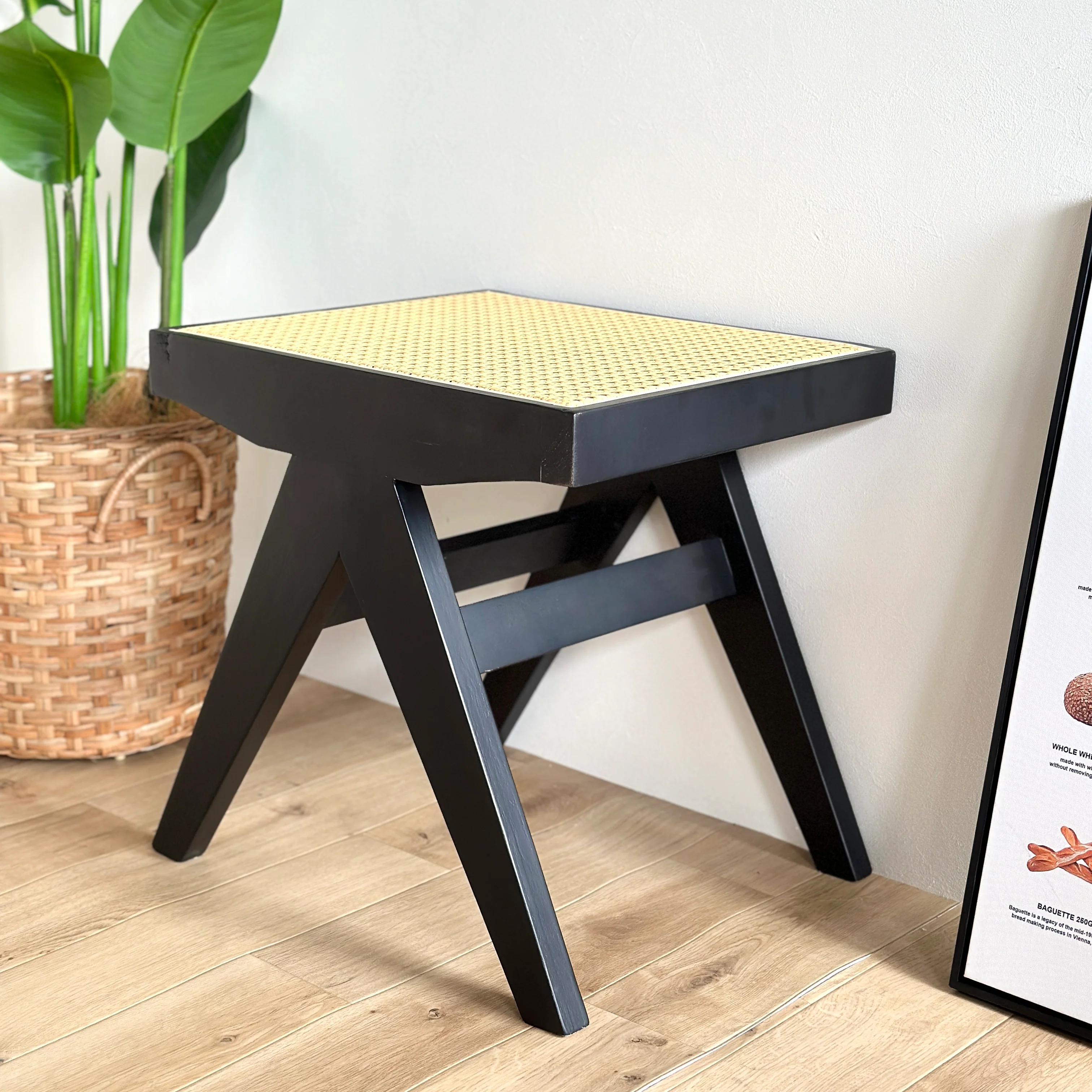 ラタンベンチスツール