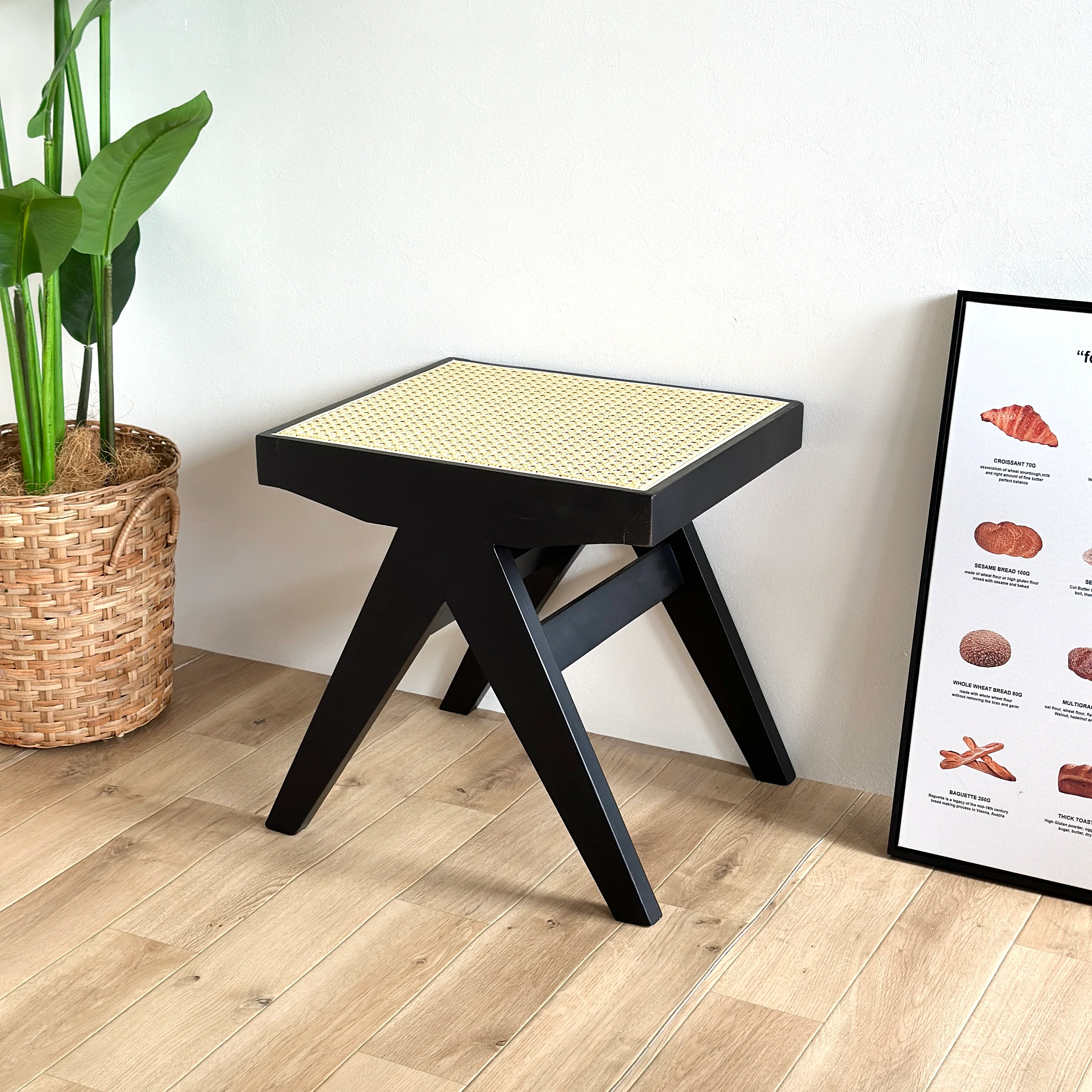 ラタンベンチスツール