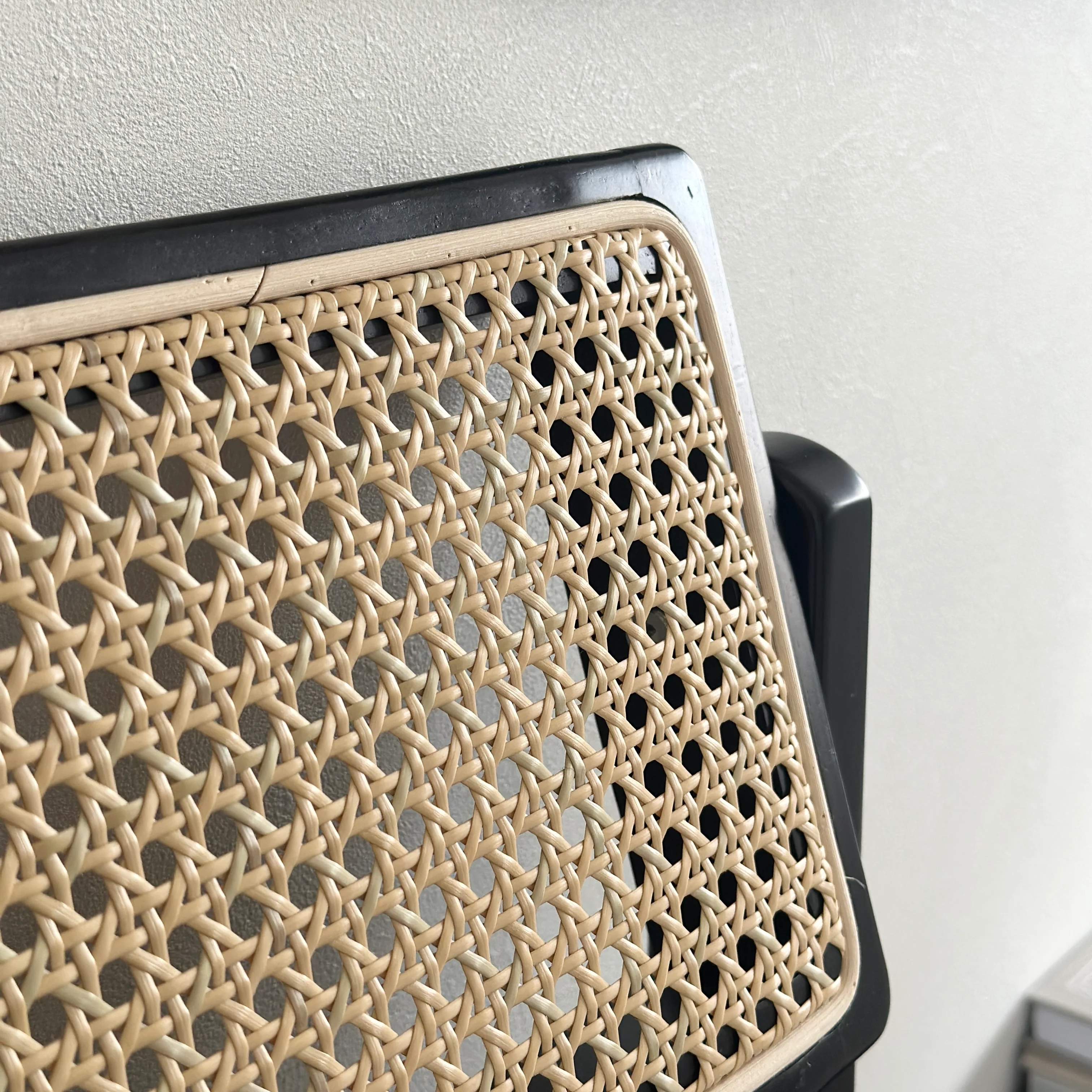 折り畳み式ラタンチェア ブラック