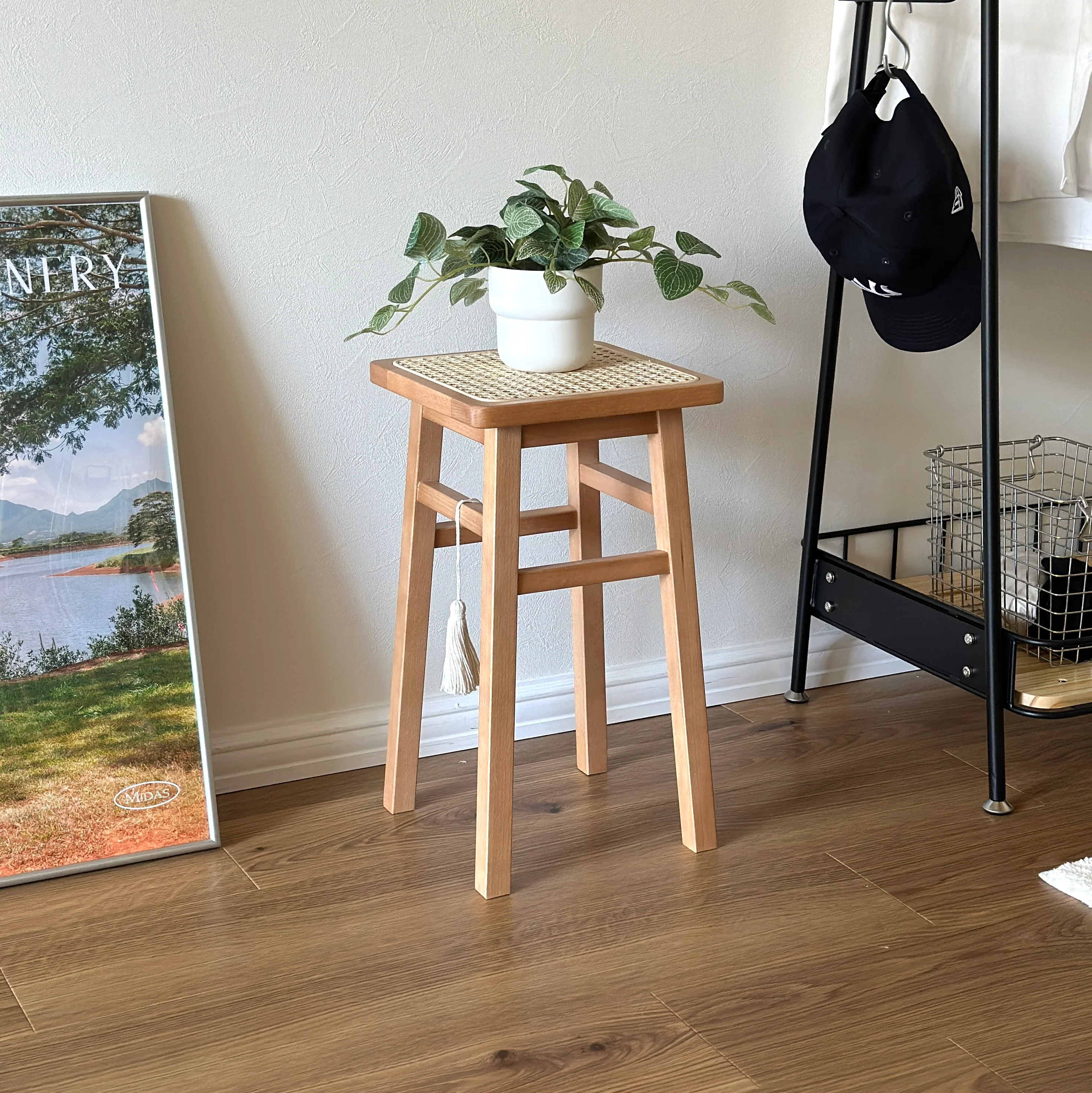 ラタンスクエアマルチスツール