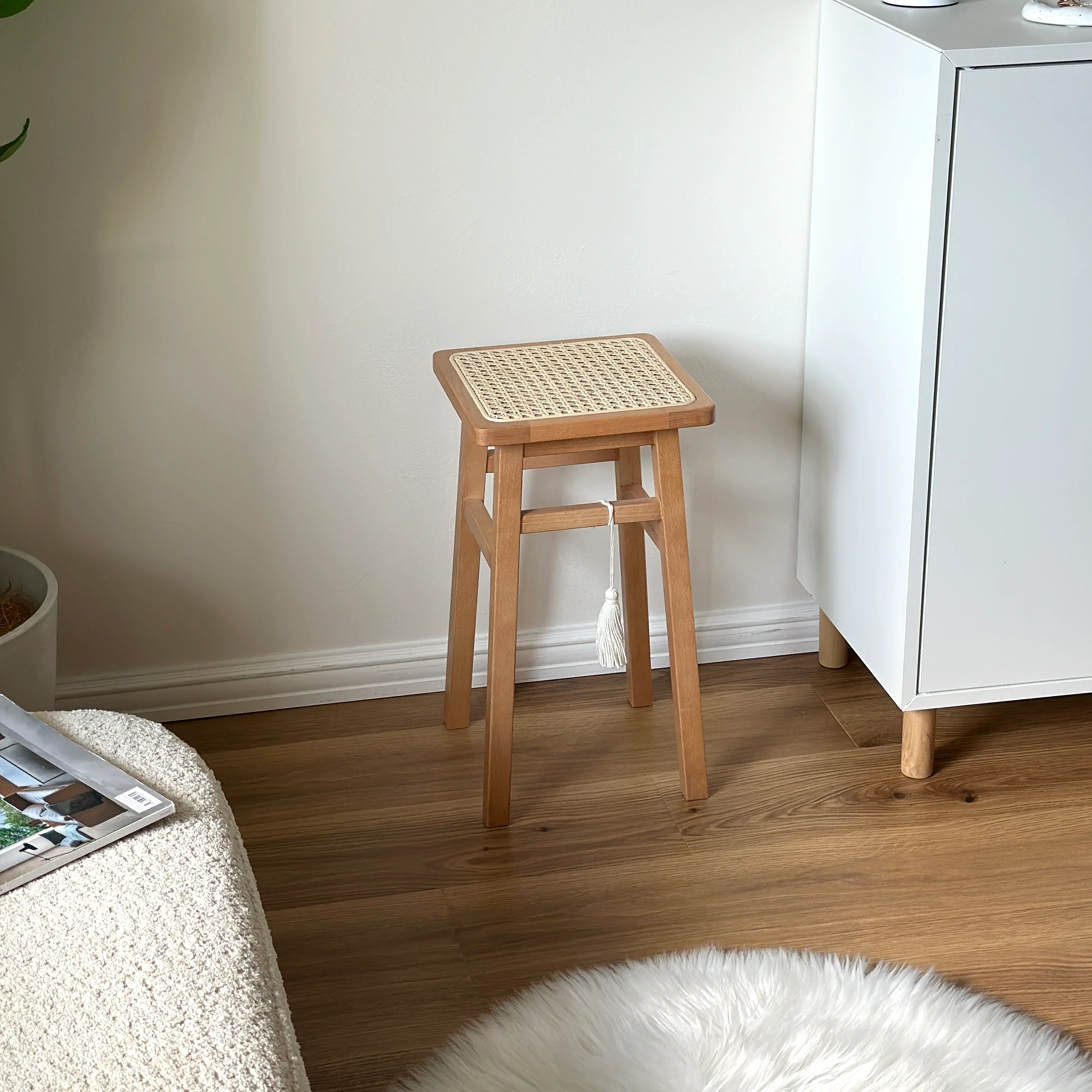 ラタンスクエアマルチスツール