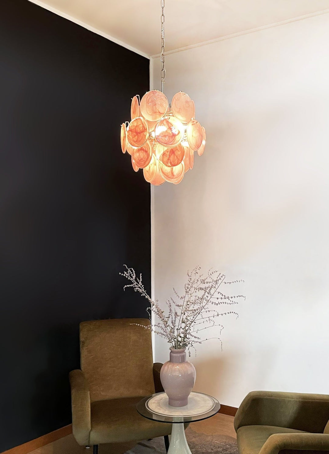 Loire Valley Glass Chandelier