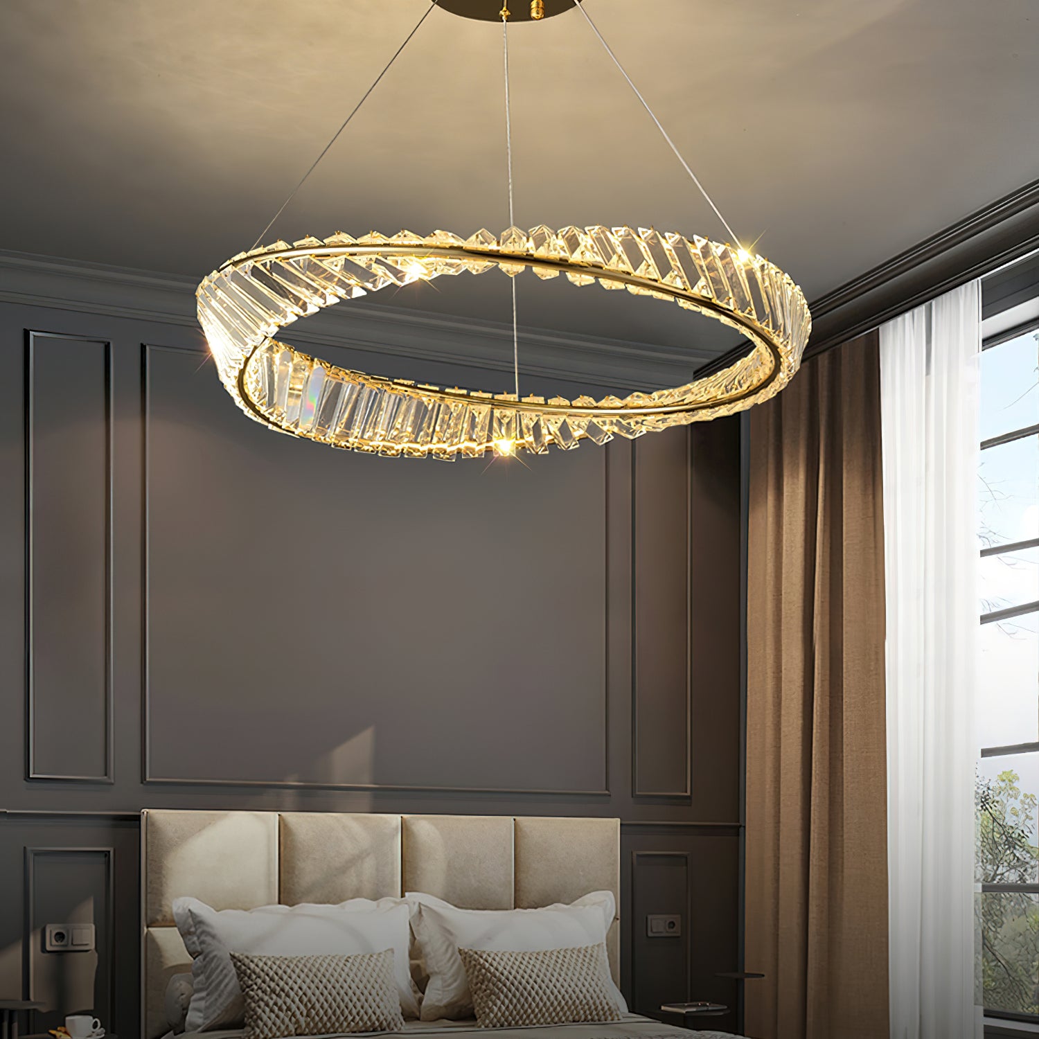 Ous クリスタル リング シャンデリア