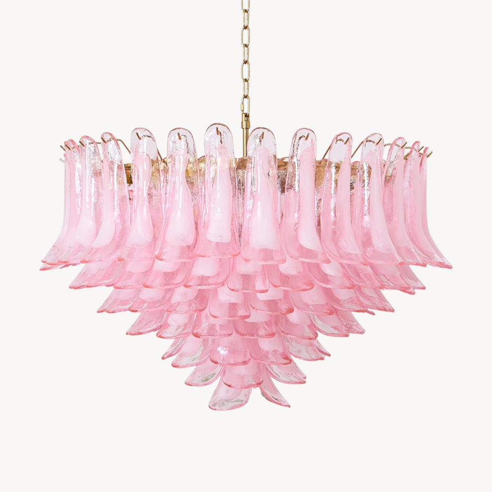 Addis Pink Glass Chandelier