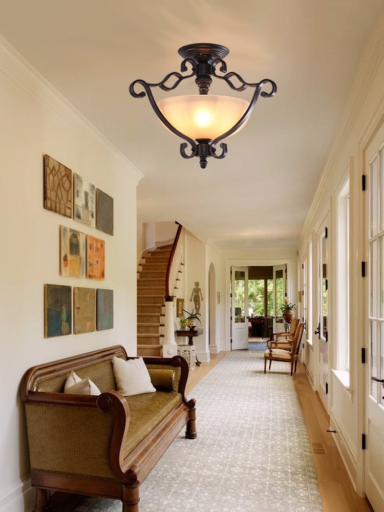 レトロポーチアイアンシーリングランプ