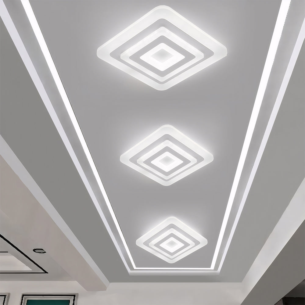 モダンミニマリズムスクエアLEDフラットマウントシーリングライト