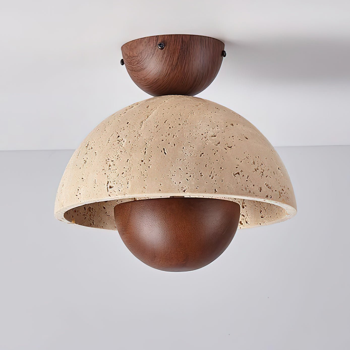Flowerpot Travertine Ceiling Lamp