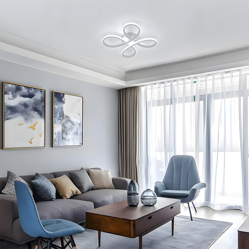 寝室に最適なモダンでクリエイティブな鉄製LEDシーリングライト