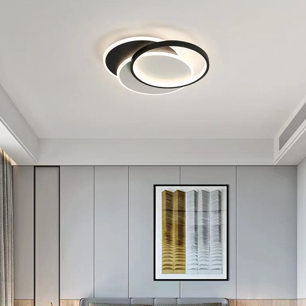 リビングルーム用工業用アイアンブラックフラッシュLEDシーリングライト