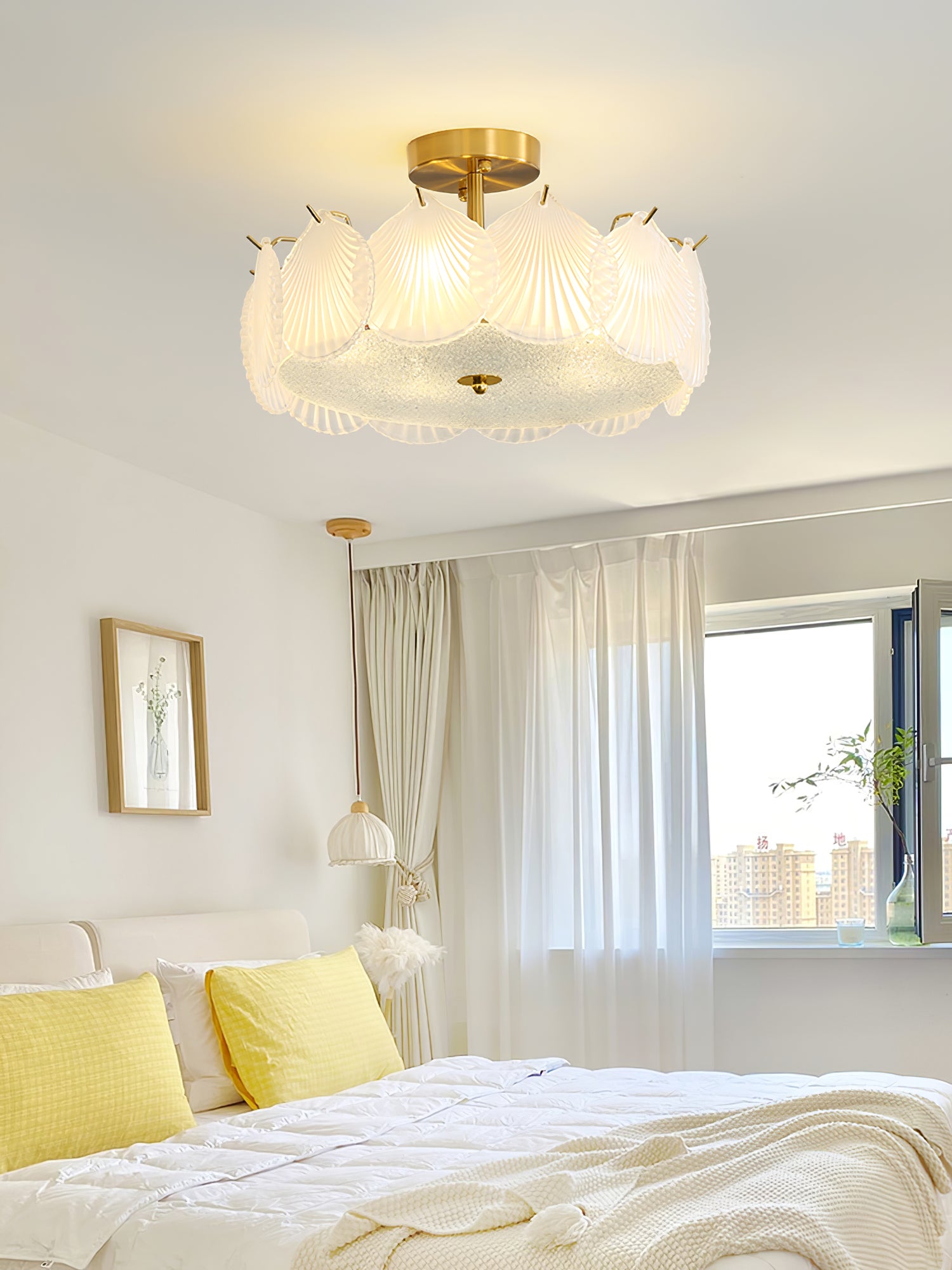 シェルガラスシャンデリア