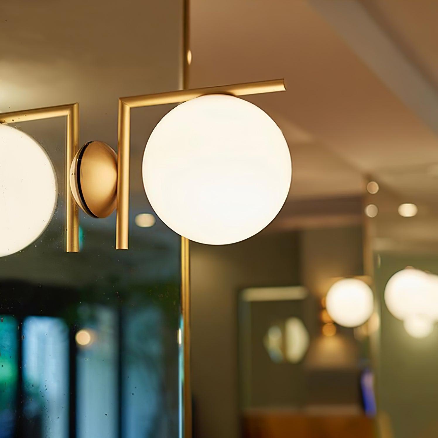 吹きガラス オパール ガラス ウォール ランプ