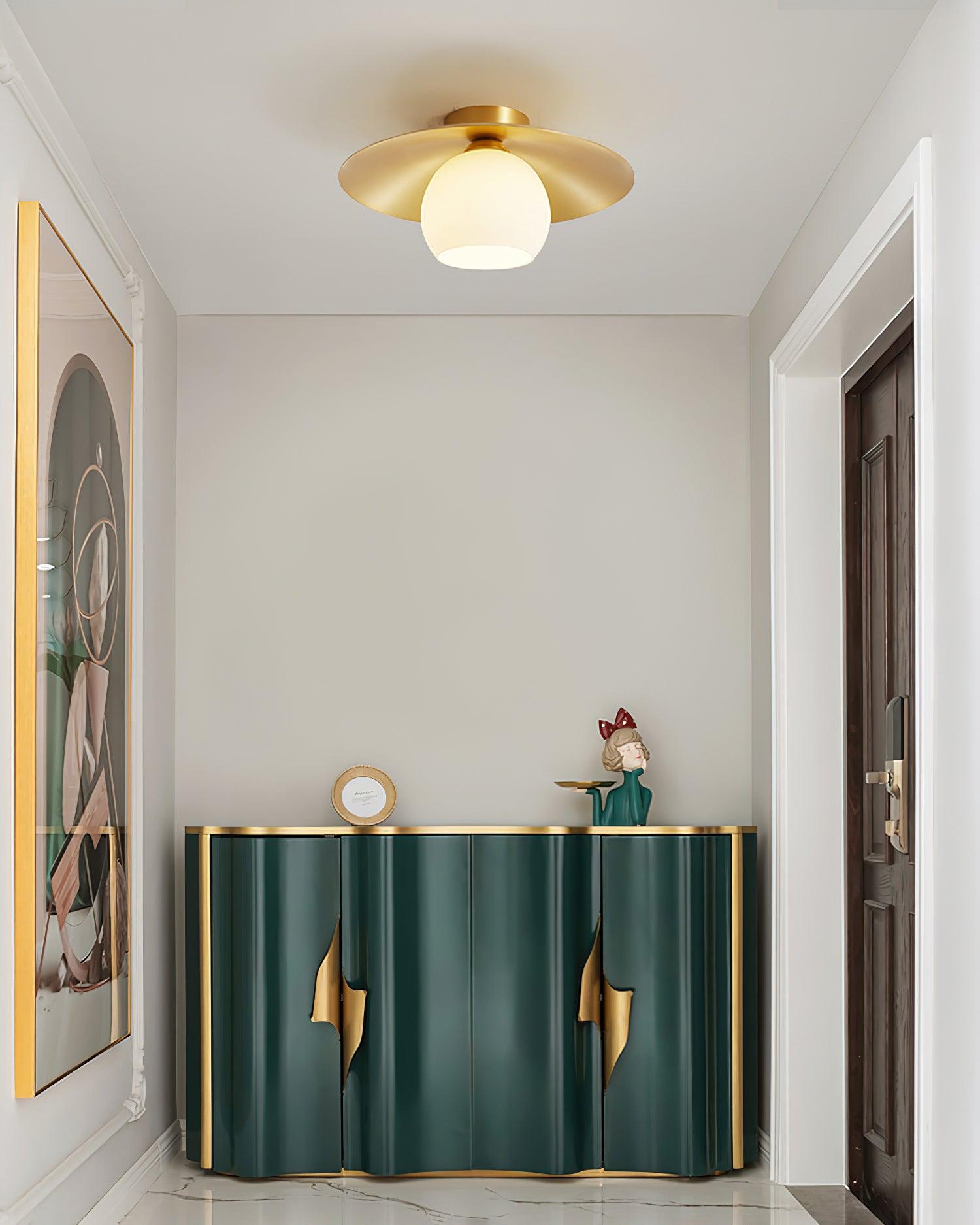 真鍮キャップシーリングランプ