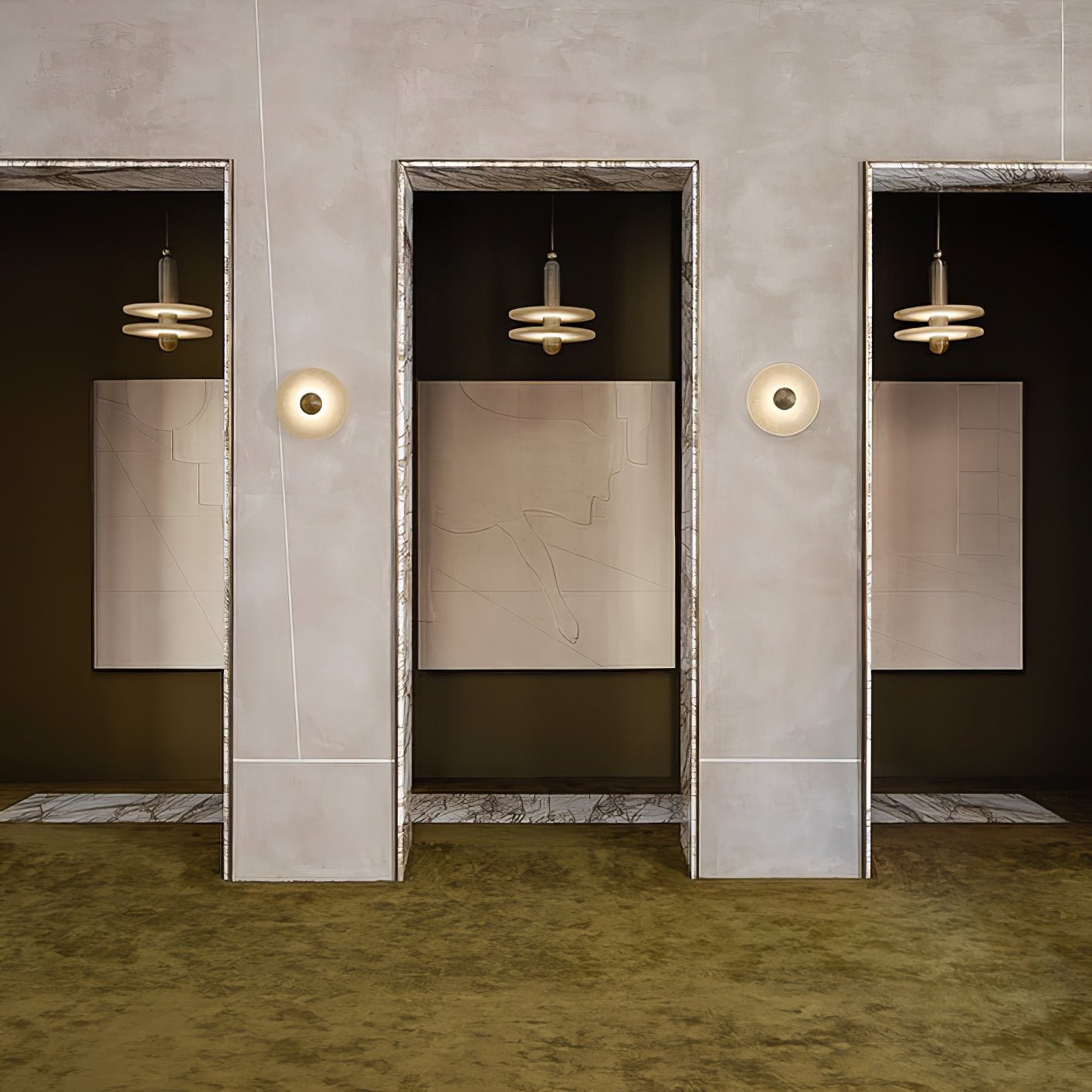 Alabaster Planes Wall Lamp