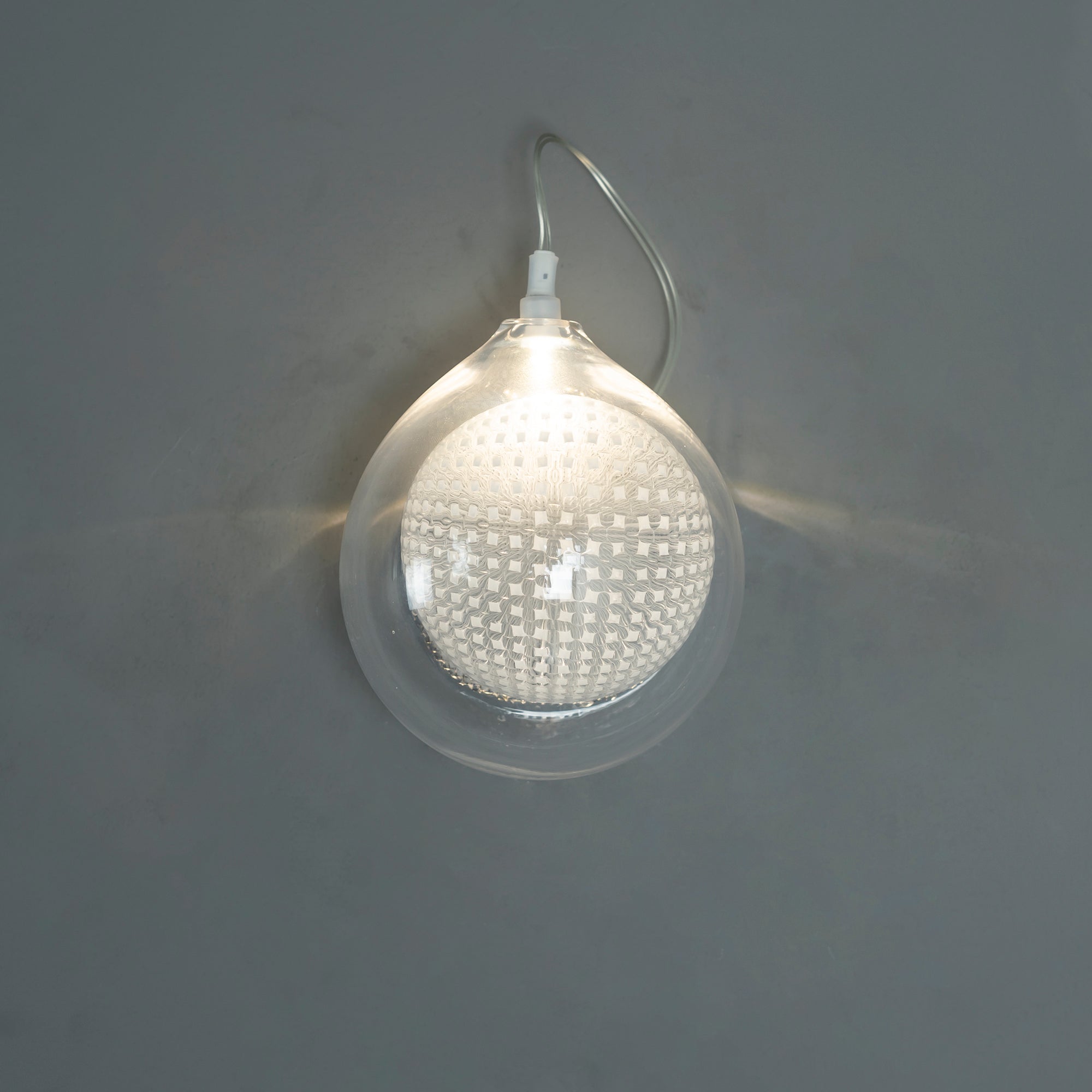 White-Clear Glass Wall Lamp