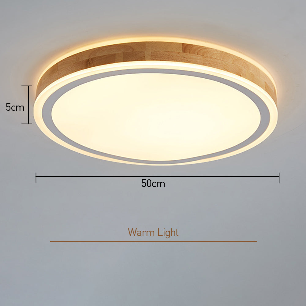 レトロな木製LED寝室用シーリングライト