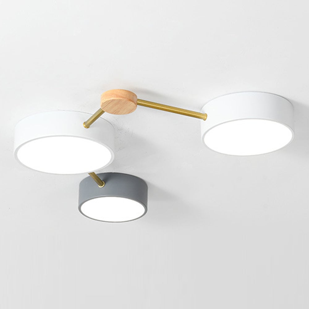 北欧クリエイティブ マルチヘッド LED ホワイトシーリングライト