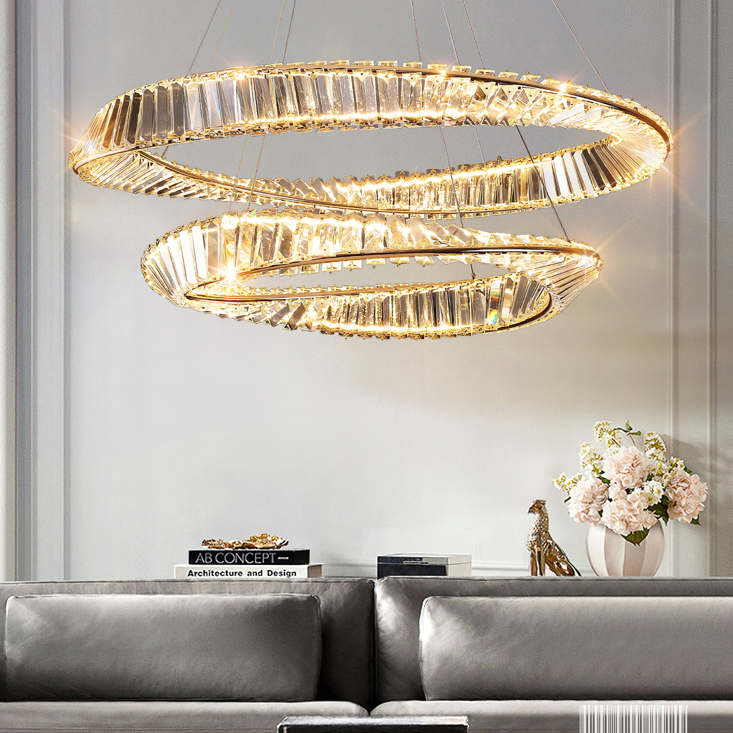 Ous クリスタル リング シャンデリア