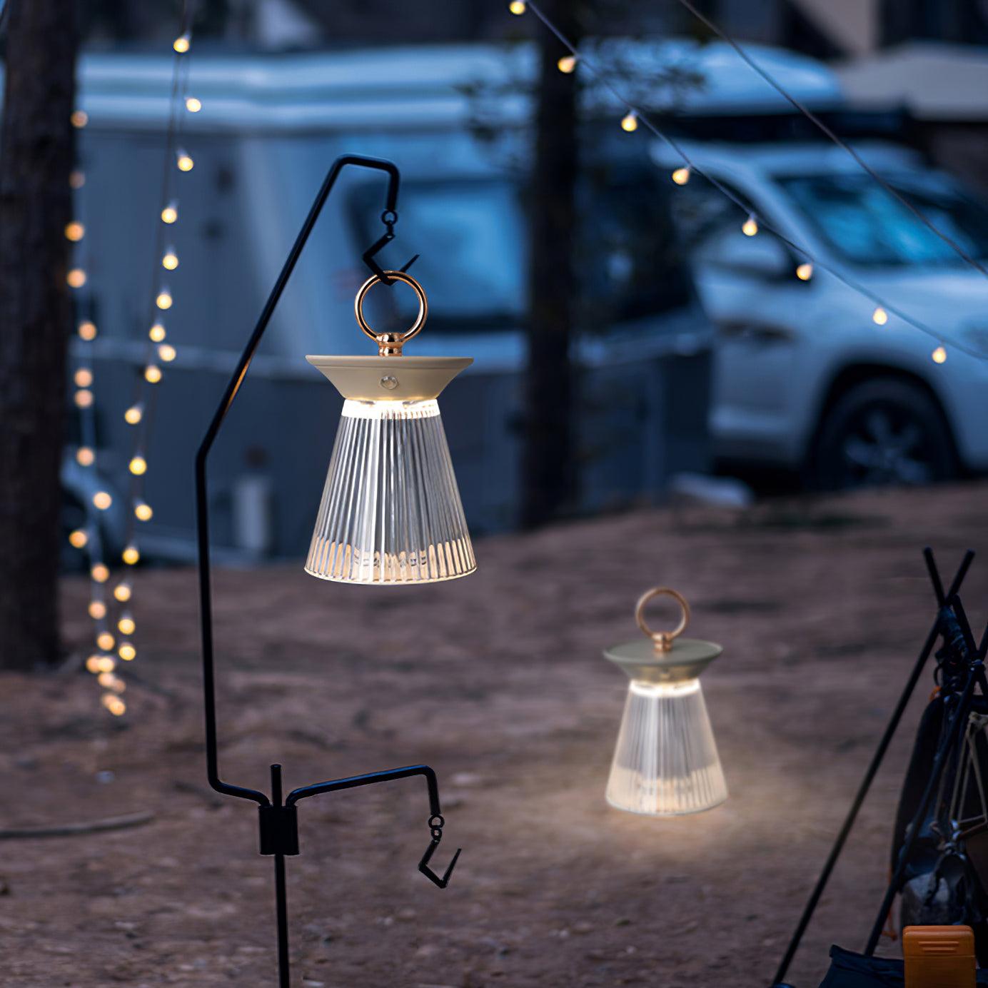 リブ付きアクリル内蔵バッテリーテーブルランプ