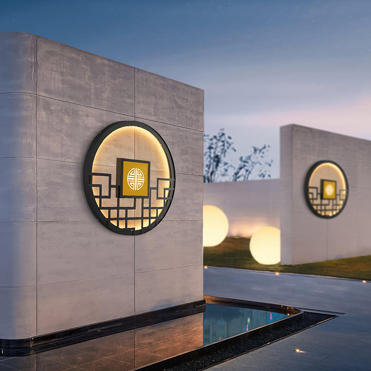 ラウンド屋外ウォールライト